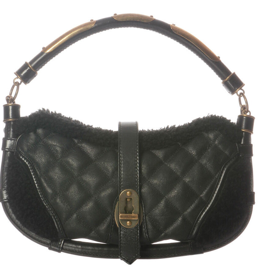 Burberry Black Shearling Bag | Studio Nafay