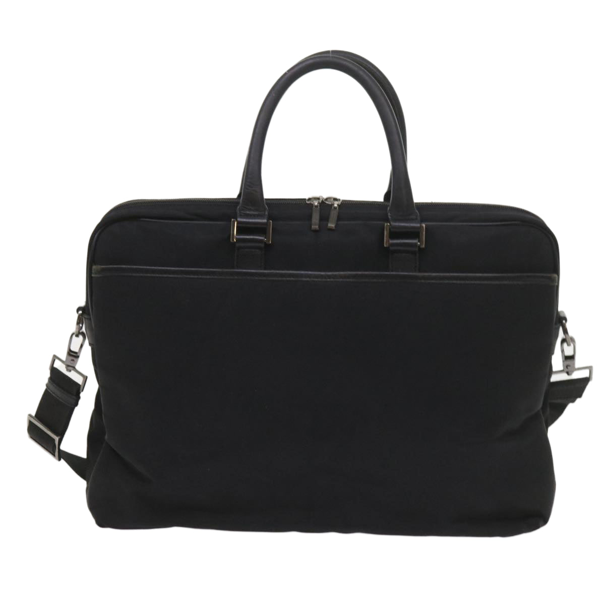 BURBERRY Black label Hand Bag Nylon 2way Black Auth ki3666 - Product Image 2