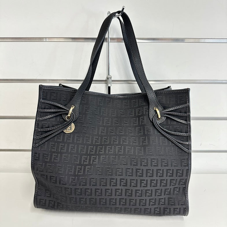 Fendi 1001 Tote Bag Black Canvas | Studio Nafay