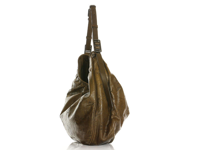 Burberry Braun Perforated Flowers Hobo