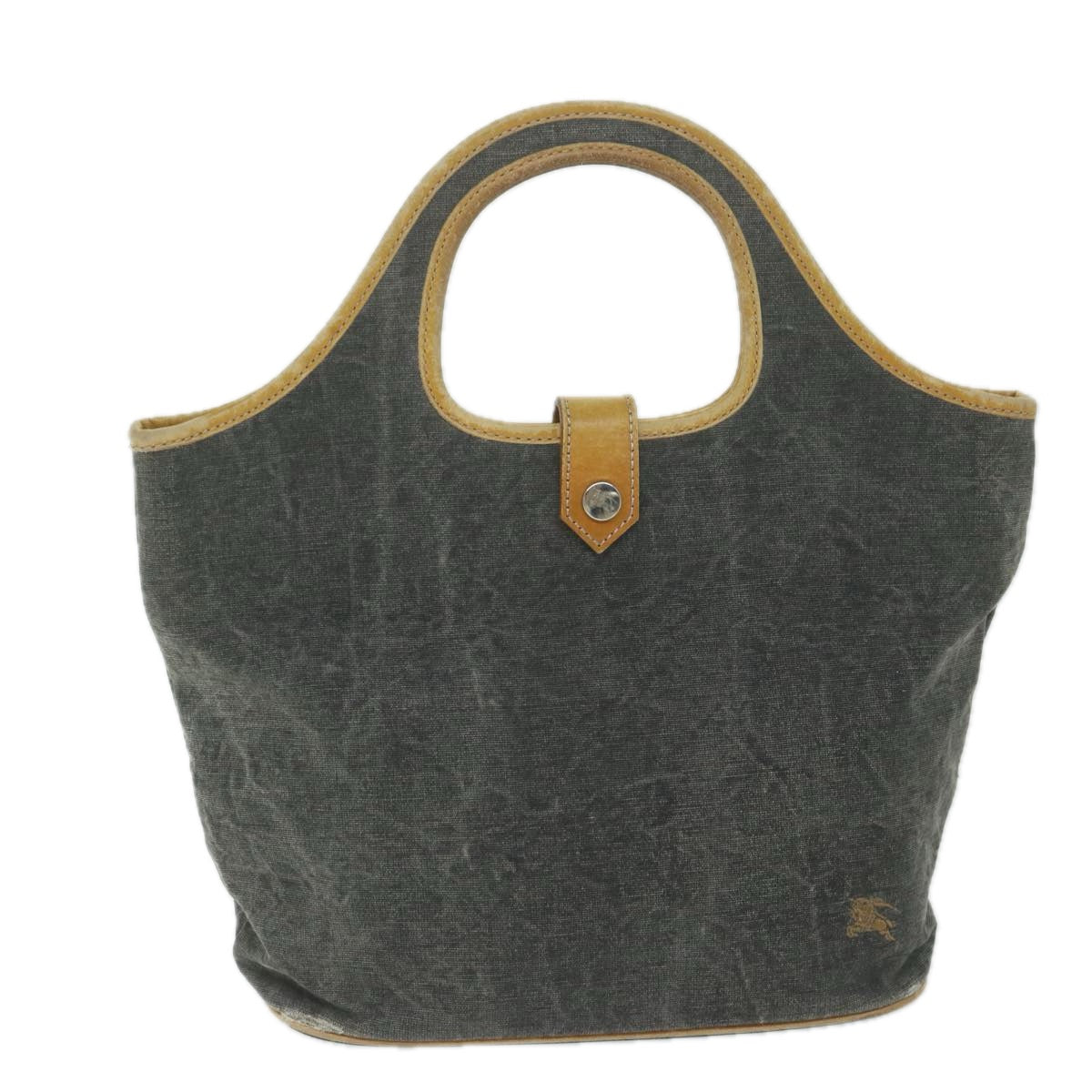 BURBERRY Blau Label Hand Bag Canvas Gray Auth ti1388