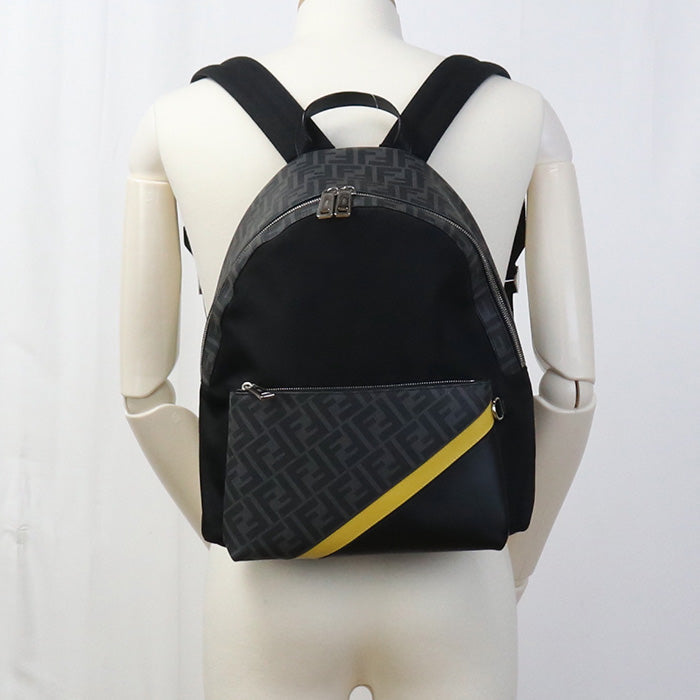 FENDI Diagonal Nylon Rucksack Schwarz Herren